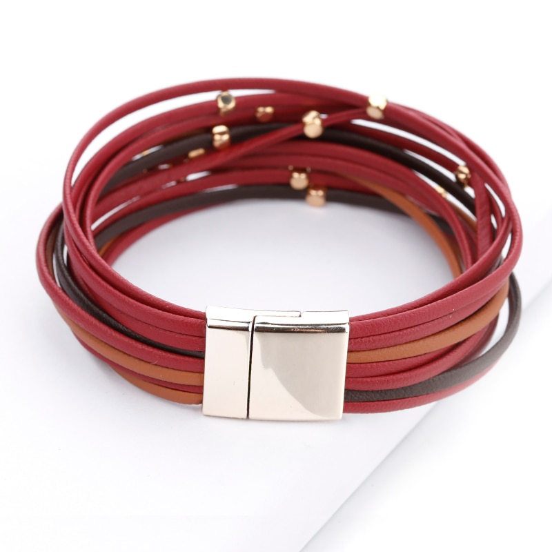 Boho Genuine Leather Bracelet For Women 5