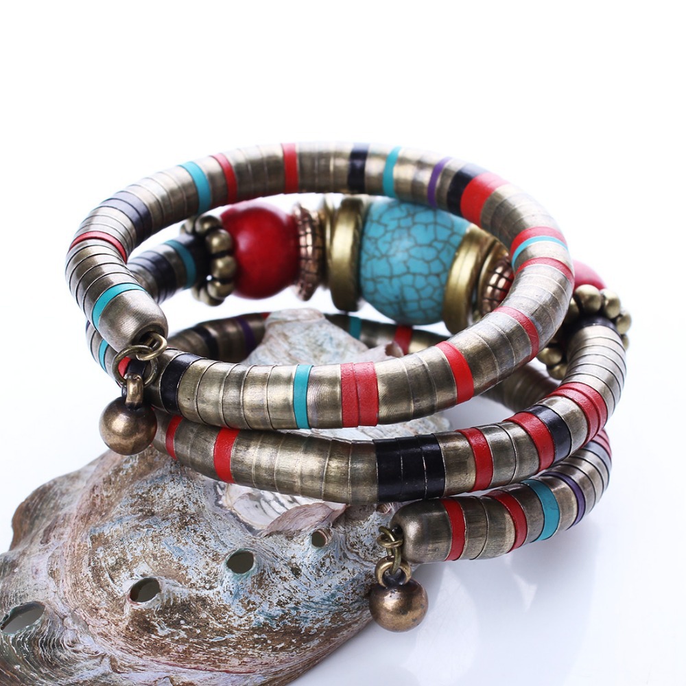 Cute Bohemian Multilayered Colorful Women'S Bangle 5