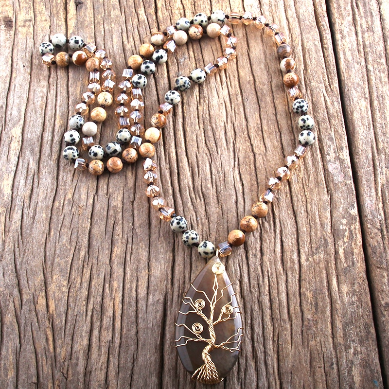 Women'S Bohemian Natural Stone Necklace