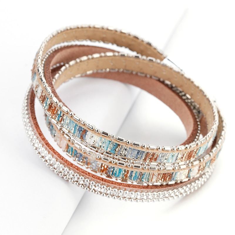 Women'S Bohemian Multilayered Leather Bracelet 5