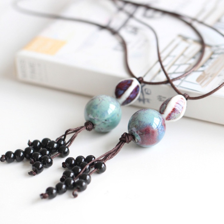 Cute Bohemian Handmade Ceramic Women'S Necklace