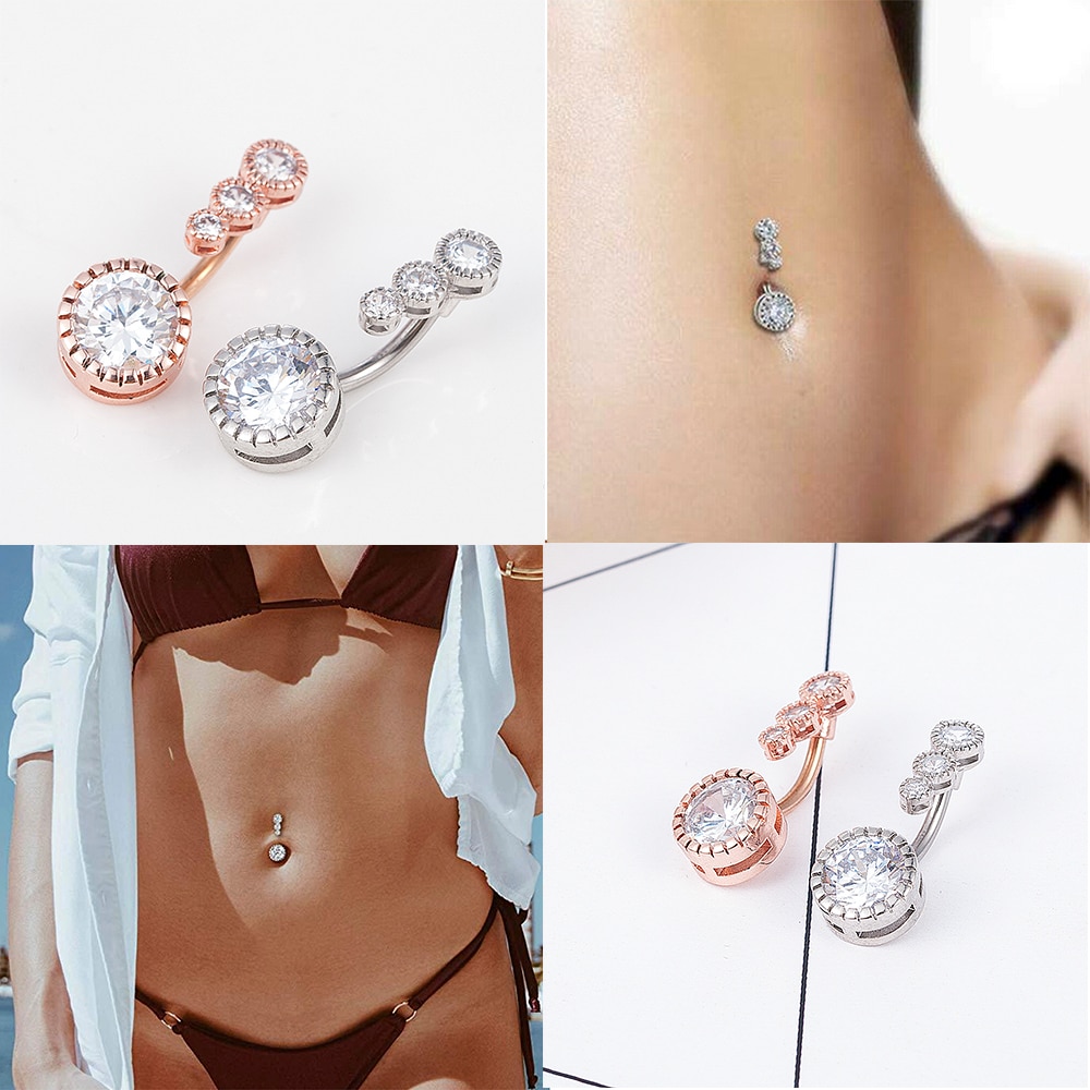 Women'S Boho Style Silver / Gold Belly Button Ring 7