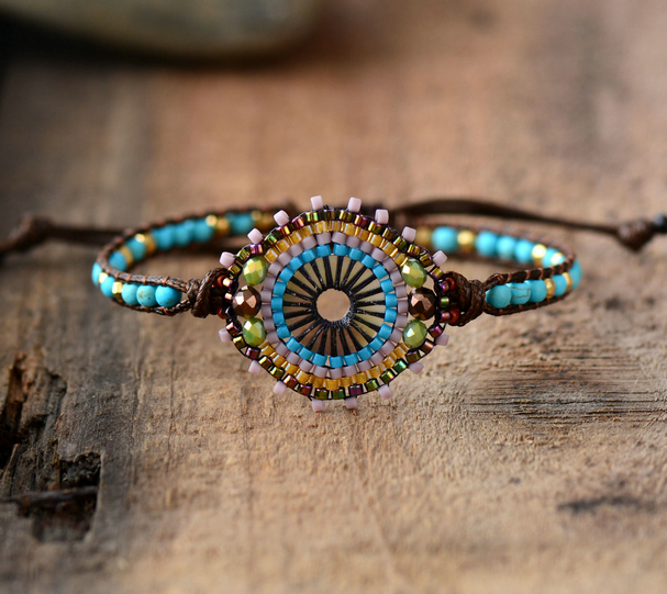 Women'S Boho Bracelet With Seed Beads