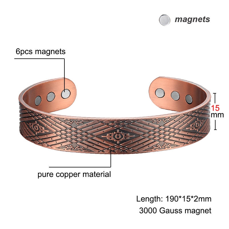 Women'S Boho Style Magnetic Bangle Bracelet 6