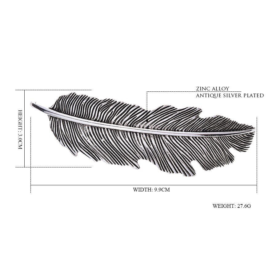 Women'S Boho Feather Shaped Hair Clip