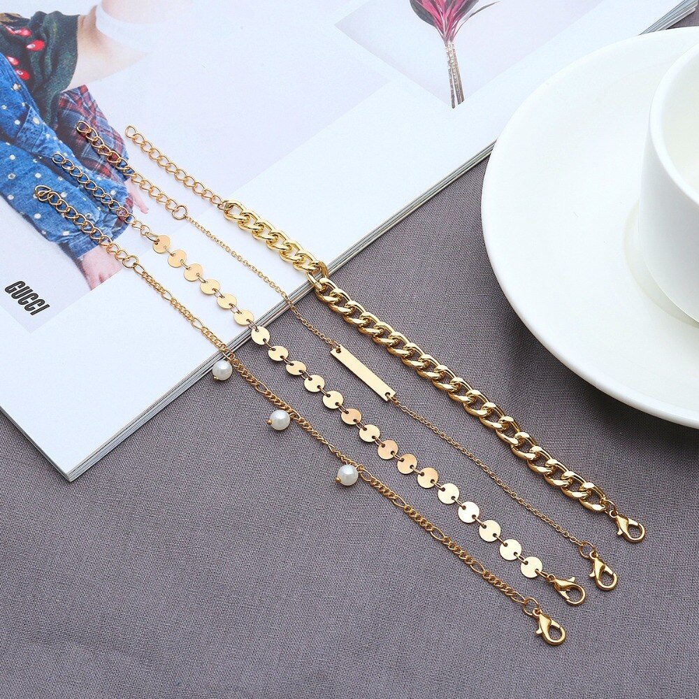 Women'S Bohemian Bracelet Set 4 Pcs