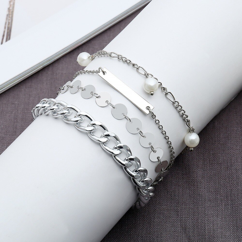 Women'S Bohemian Bracelet Set 4 Pcs