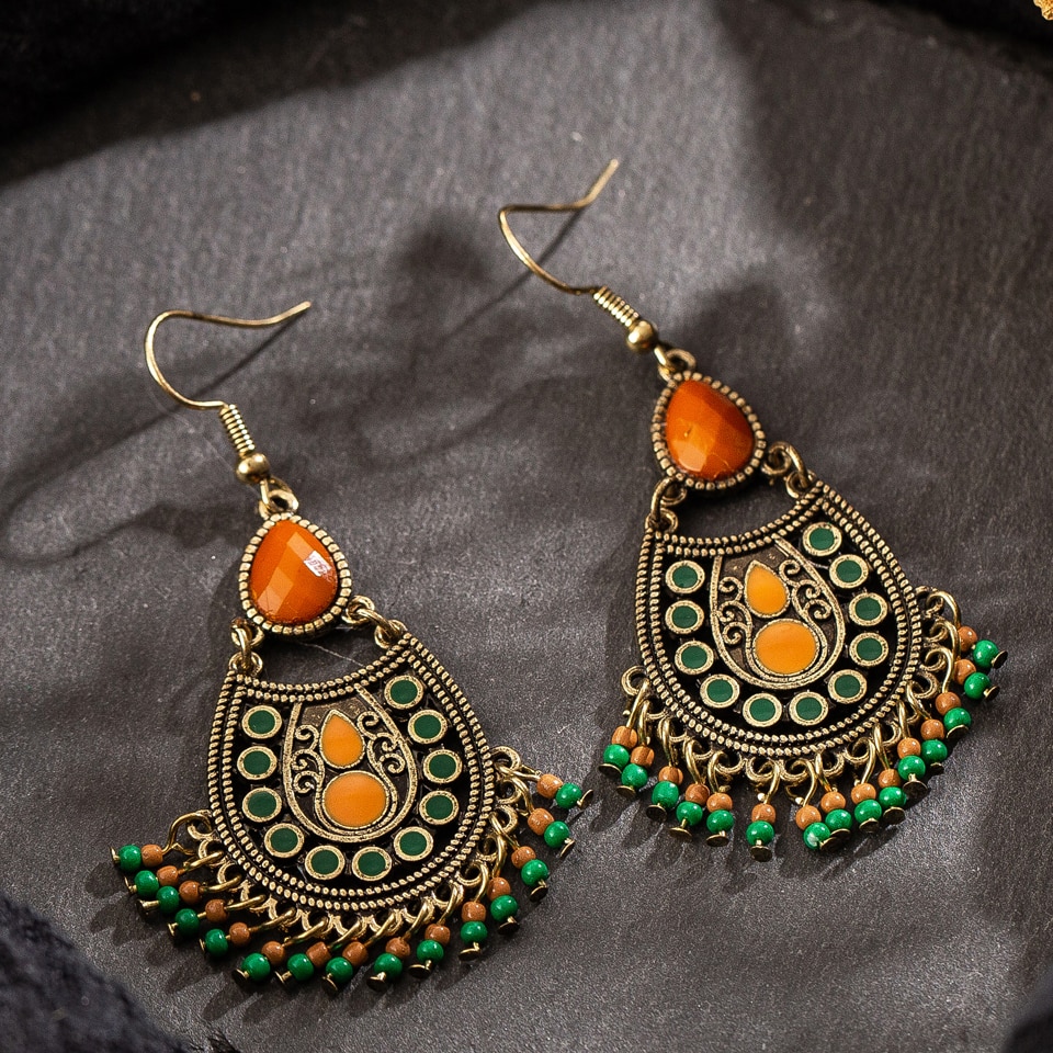 Bohemian Acrylic Beads Drop Earrings For Women 6