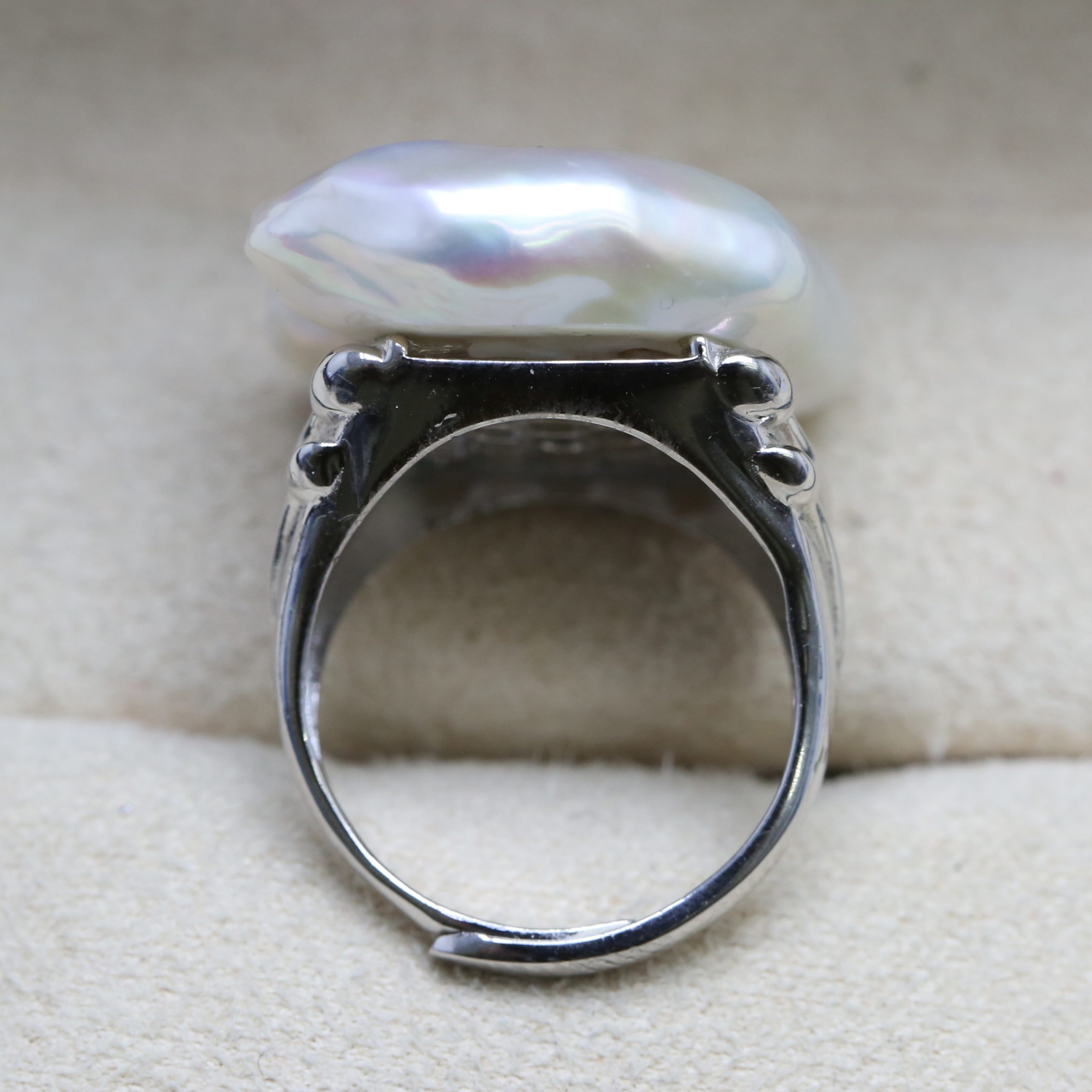 Bohemian 925 Silver Ring For Women With Natural Pearl
