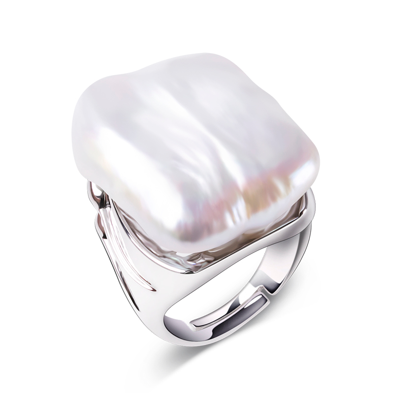 Bohemian 925 Silver Ring For Women With Natural Pearl 3