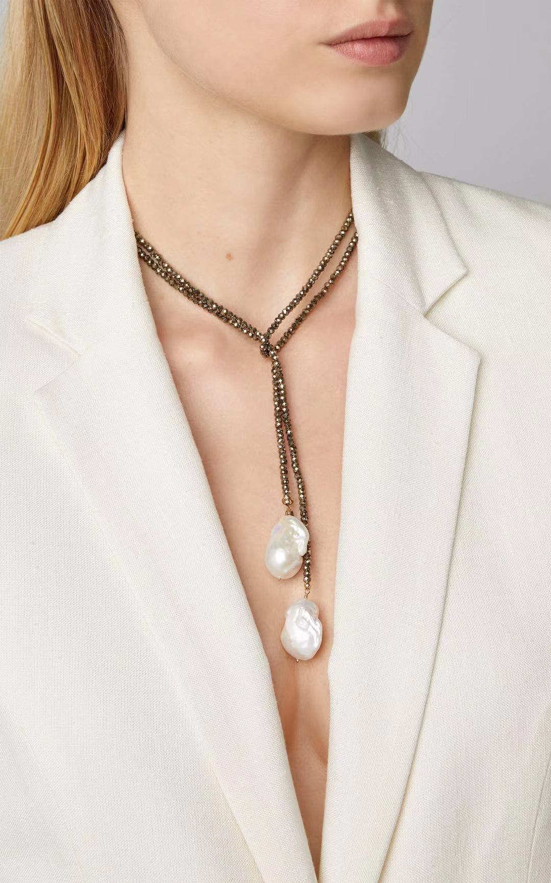 Women'S Boho Natural Pearl Necklace