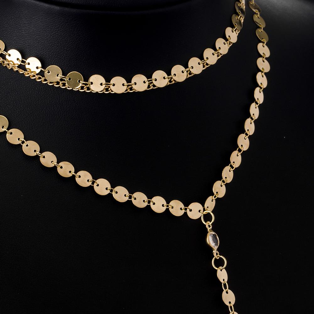 Women'S Layered Gold Plated Necklace 4