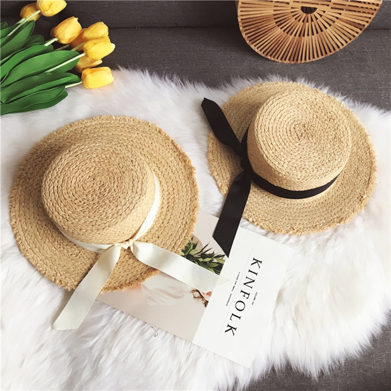 Handmade Women'S Sun Hat With Ribbon 3