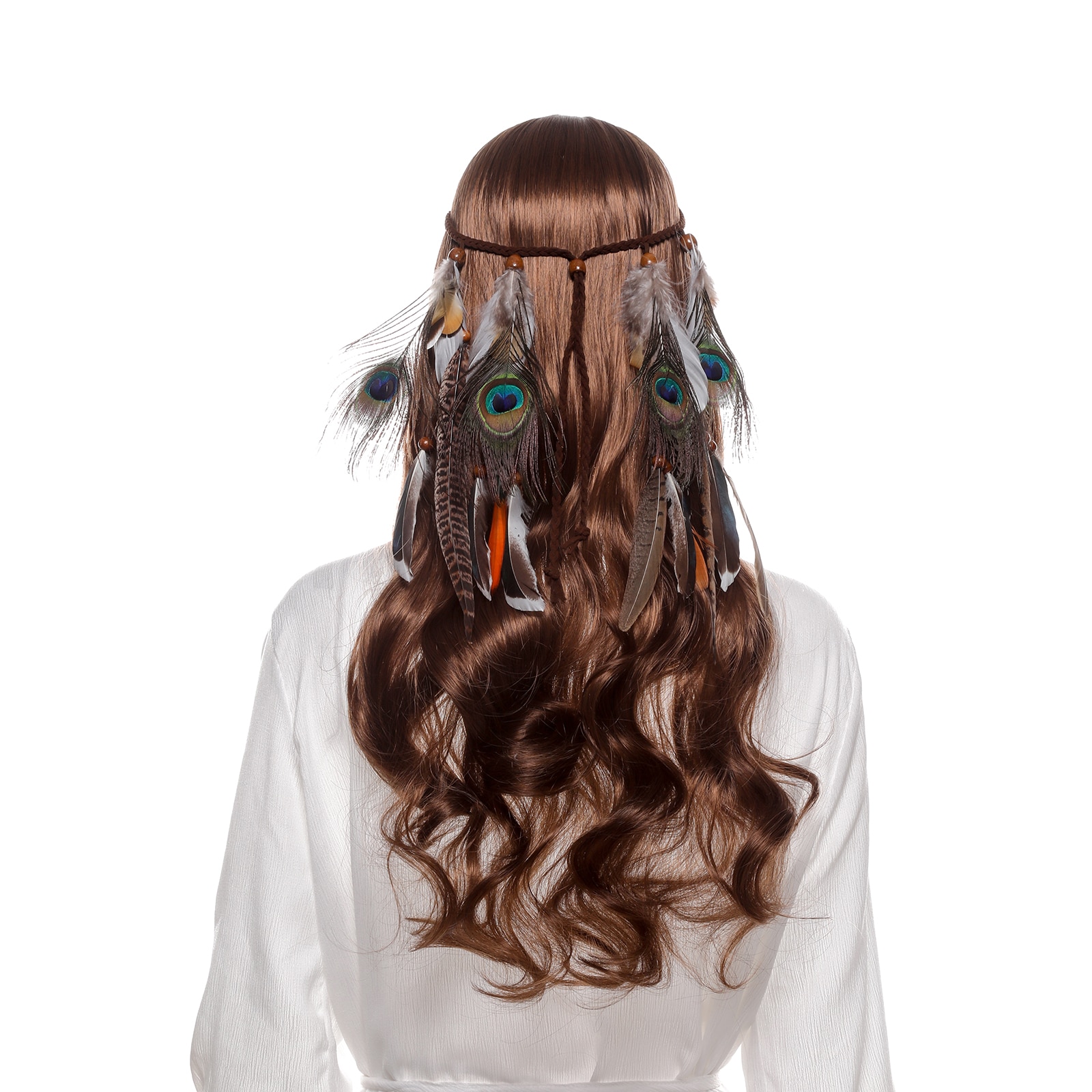 Women'S Boho Colorful Feathers Headband 6