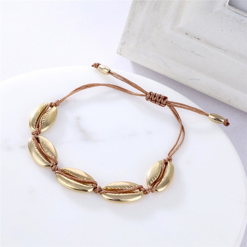 Boho Style Shell Conch Rope Anklet For Women