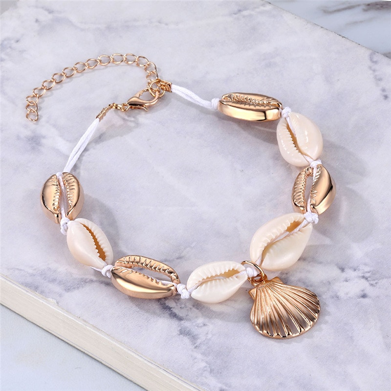 Boho Style Shell Conch Rope Anklet For Women 5