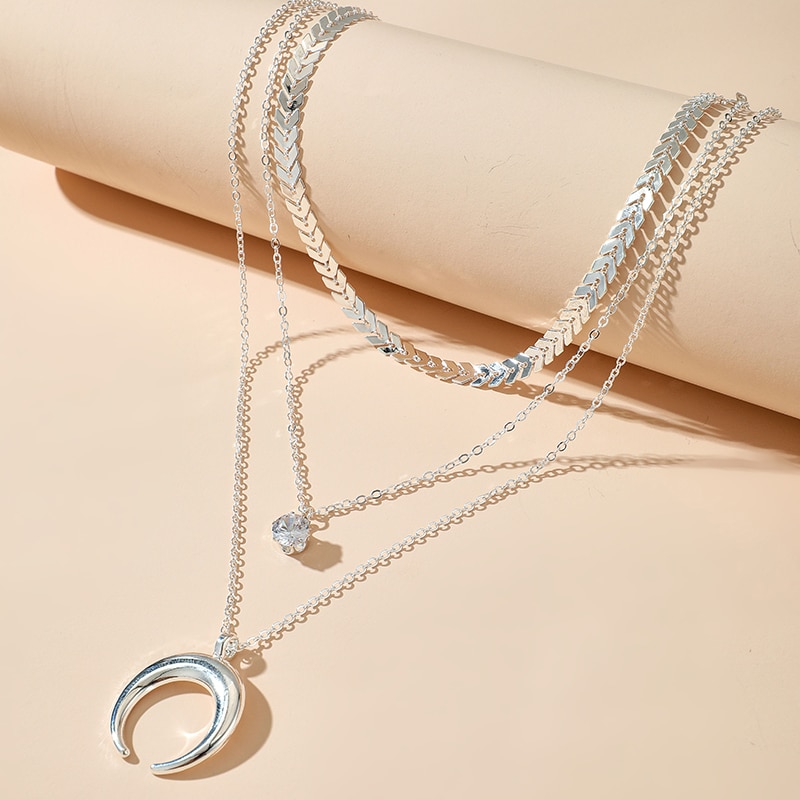 Boho Moon Pendant Necklace For Women 6