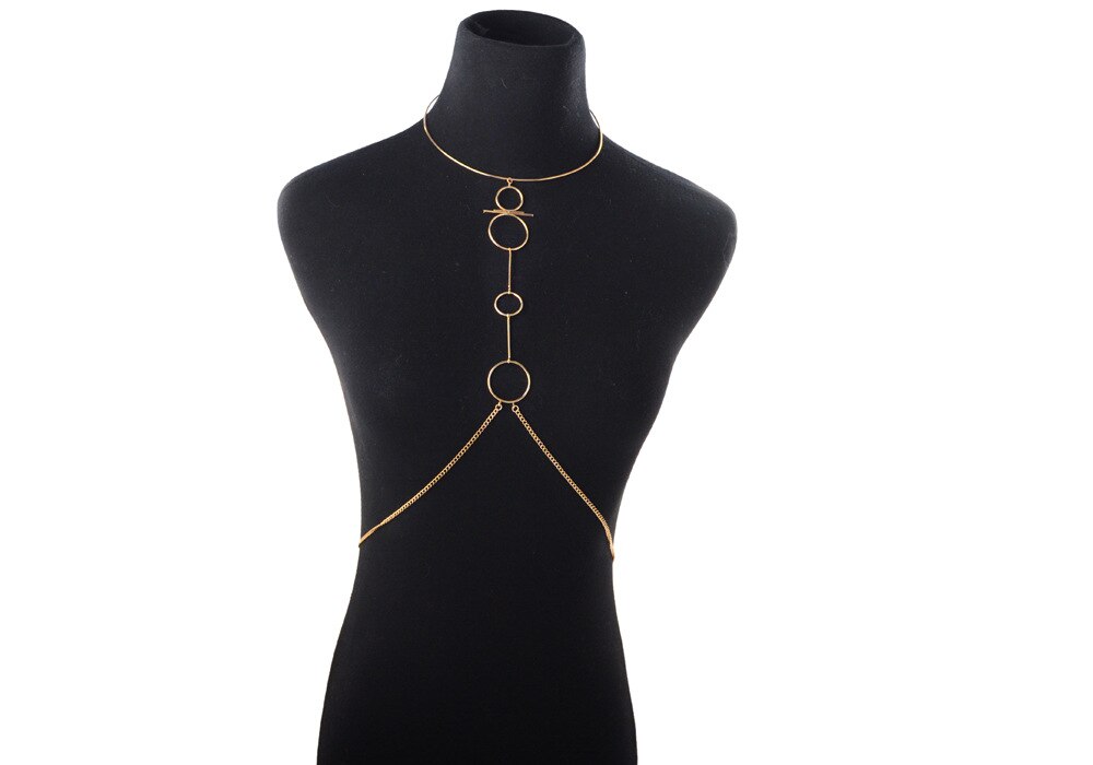 Women'S Minimalist Gold / Silver Color Hollow Out Body Chain