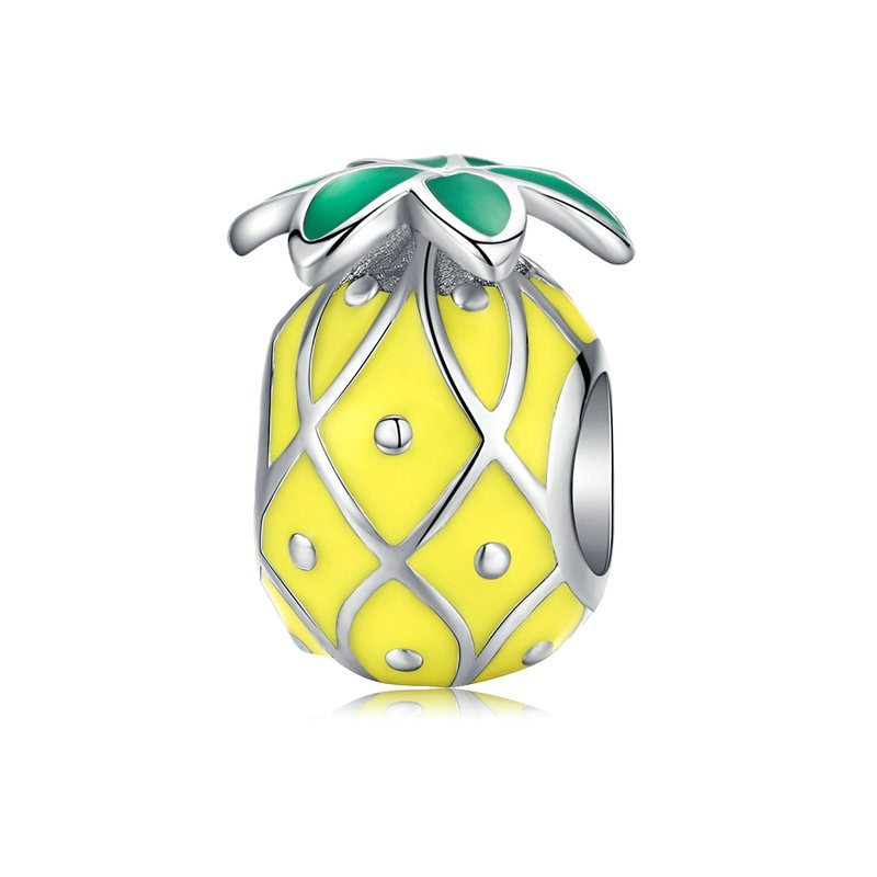 Women’S Avocado And Pineapple Shaped Sterling Silver Charm 3