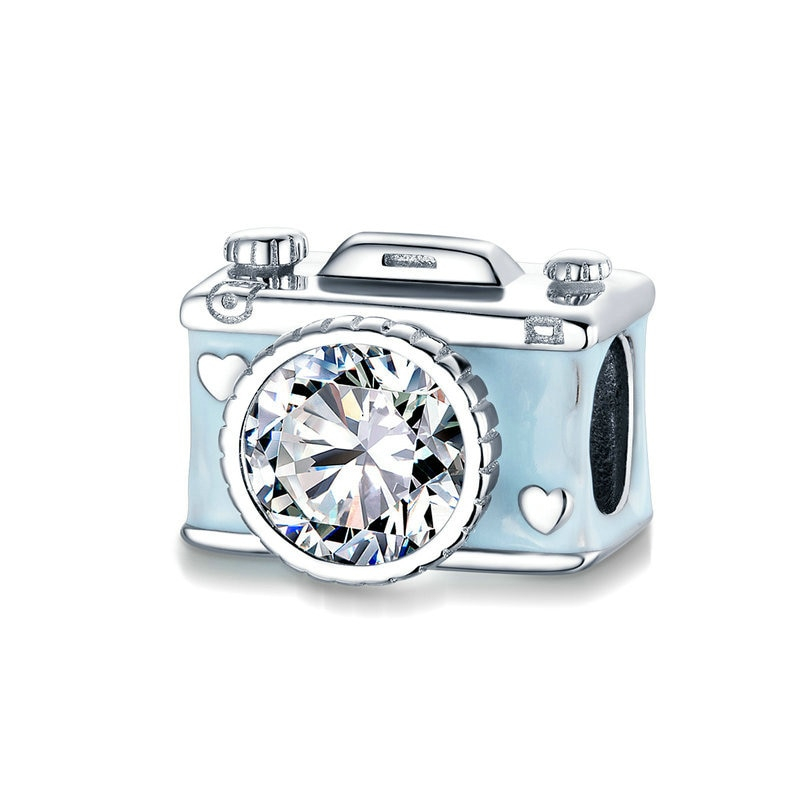 Women’S Camera Shaped Sterling Silver Charm