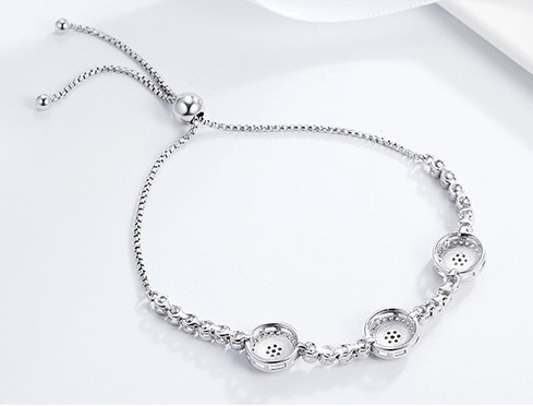 Elegant Sterling Silver Women’s Chain Bracelet With Cubic Zirconia 4