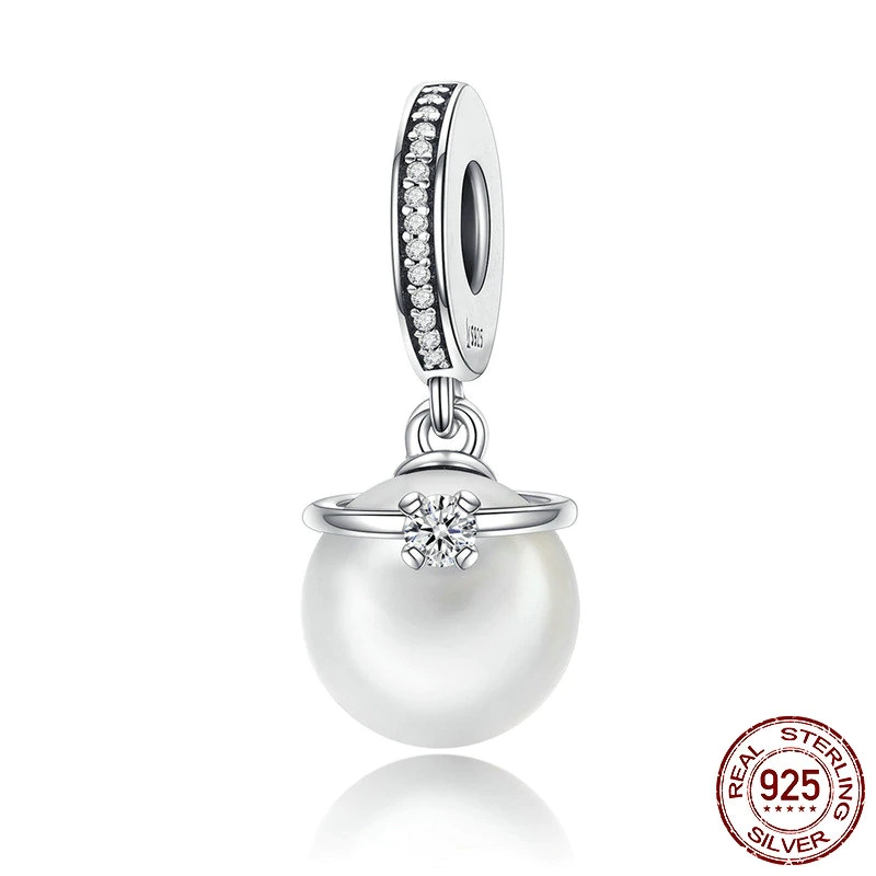 Elegant Genuine 925 Sterling Silver Pearl Pendant