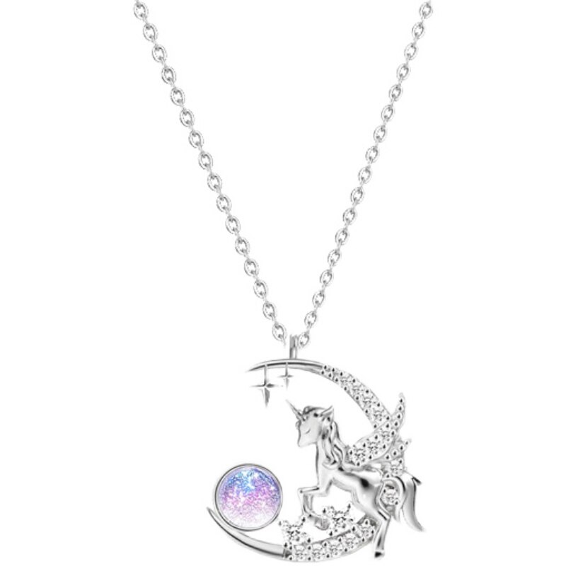 Crystal Unicorn Charm Pendent Necklace 5